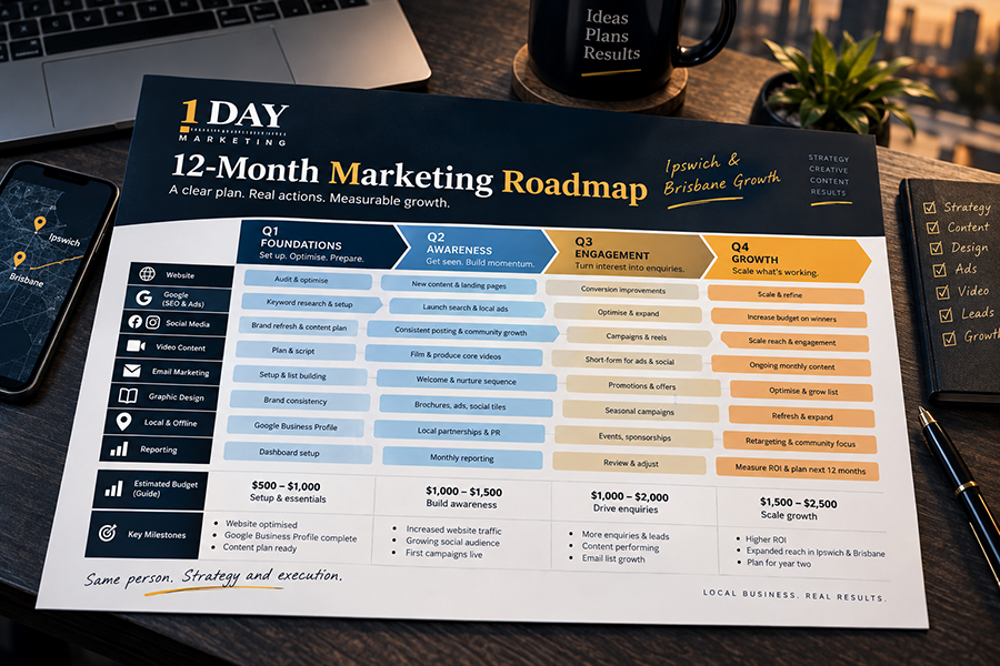12-month marketing strategy roadmap document