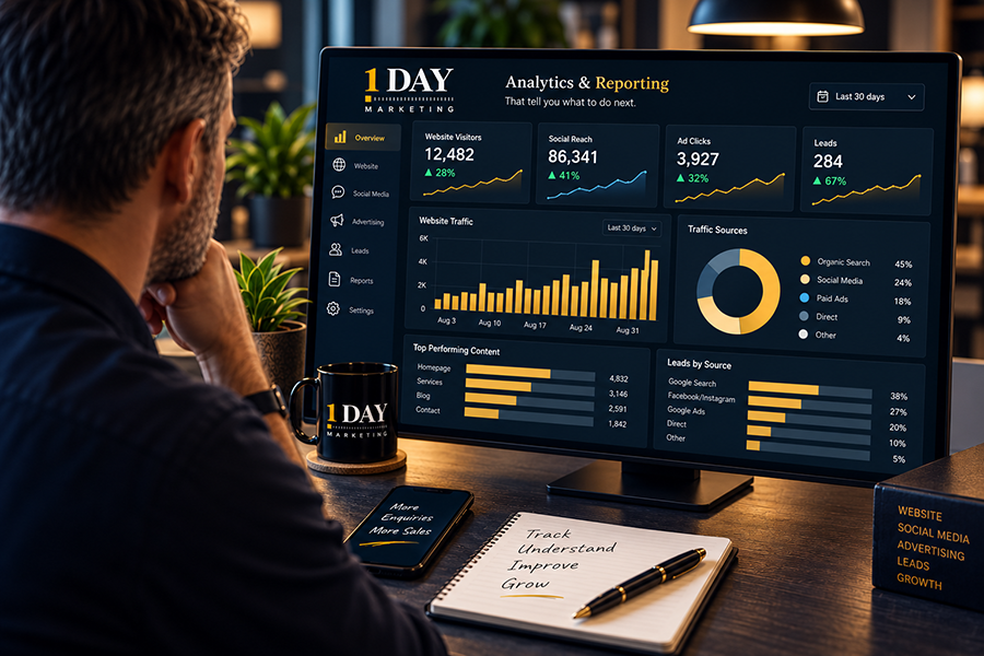 Cross-channel marketing analytics dashboard