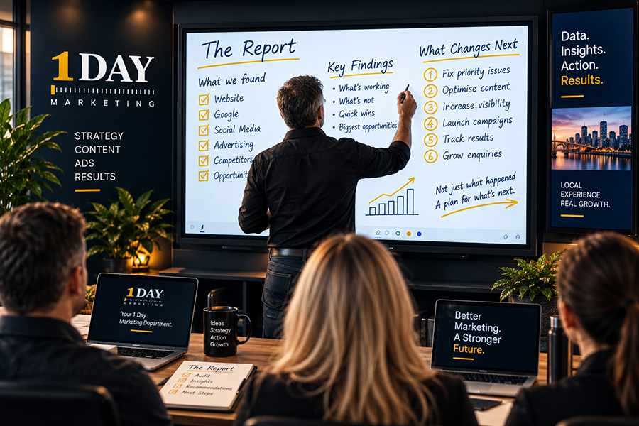 Marketing team coaching session