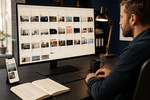 Social media content calendar