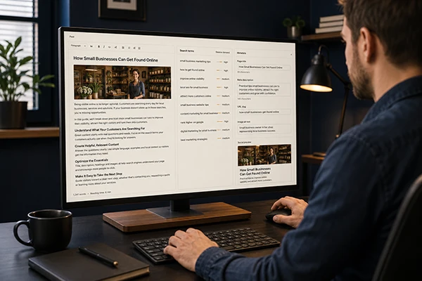 Blog post with SEO metadata in WordPress