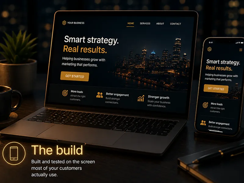 Mobile responsive website design