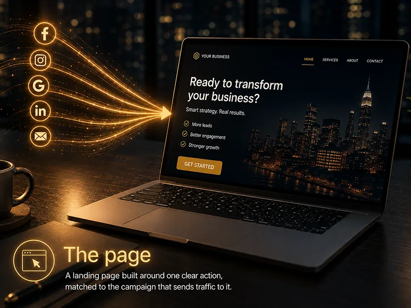 Conversion-focused landing page design